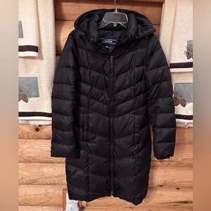 Lands’ End Long Black Coat